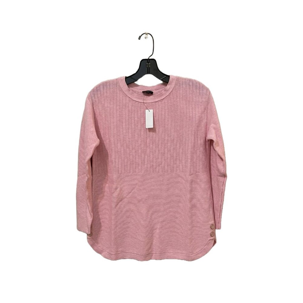 NWT! Talbots 100% Cotton Long Sleeve Pullover Knit Tunic Sweater Top